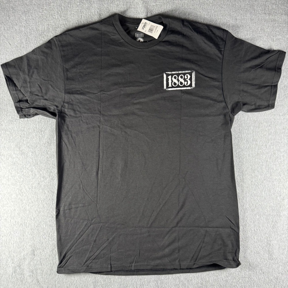 1883 Yellowstone Dutton Ranch Graphic T-Shirt Mens Large Black NWT Paramount